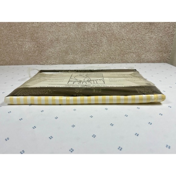 1960's Vintage Cannon Combspun Percale Double Bed Sheet Yellow Stripe RETRO‎ - Picture 8 of 12